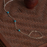 Turquoise haath phool