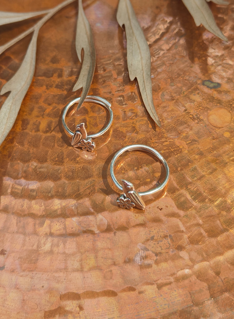 Chaman bird toe rings