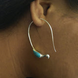 Blue bird earrings