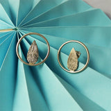 Drop circle earrings